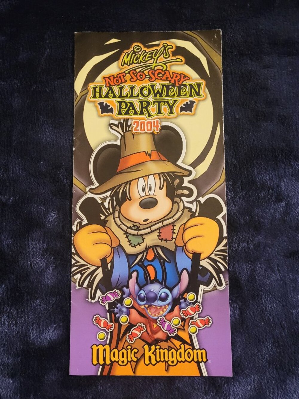 2004 Mickey’s Not-So-Scary Halloween Party Magic Kingdom event guide map – vtg